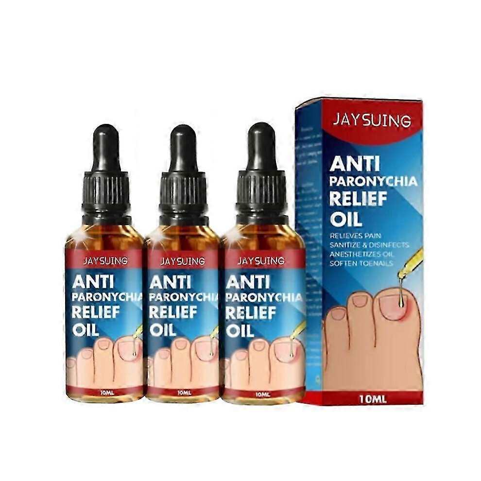 3pcs Ingrown Toenail Treatment, Toenailplus Anti Paronychia Relief Oil Paronychia Treatment Toe and Fingernail Repair for Damaged Discolored Thick Nai