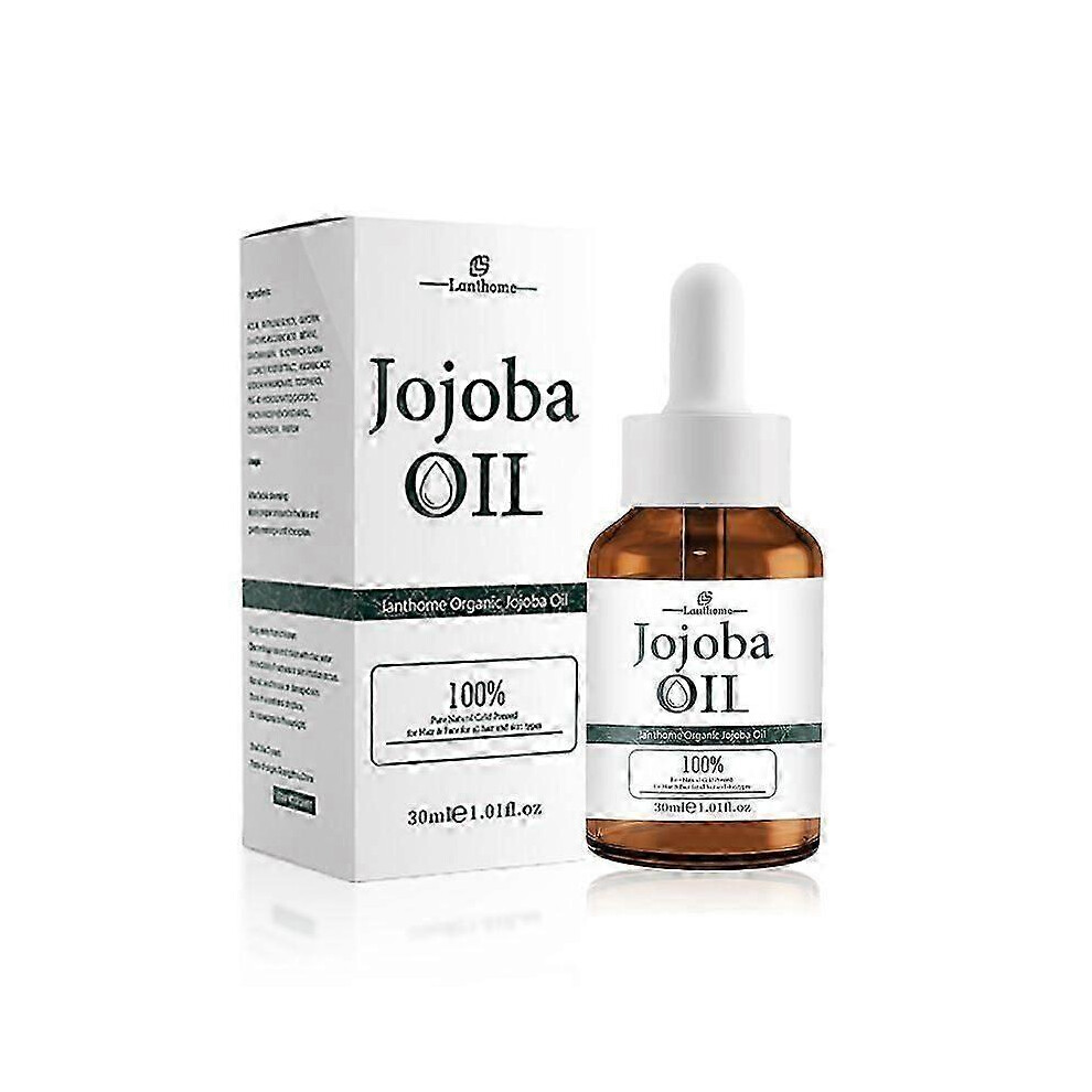 (1pcs) Jojoba Oil Organic Cold Pressed - 100% Pure, Raw, Virgin, Undiluted, Unrefined - Ideal for Hair, Face & Skin, Jojoba Oil for Hair Growth Massage Oil