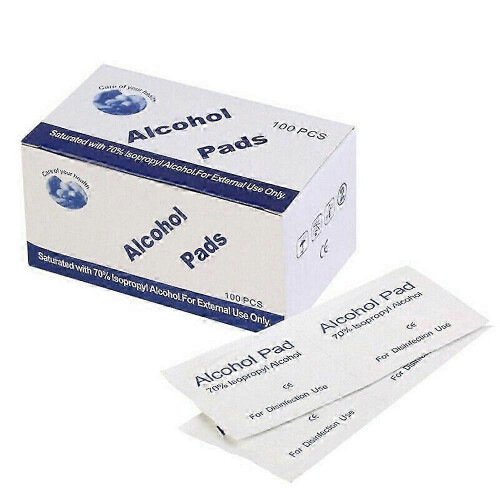 100Pcs Alcohol Wipes Disposable Sterilization Antibacterial First Aid Tool