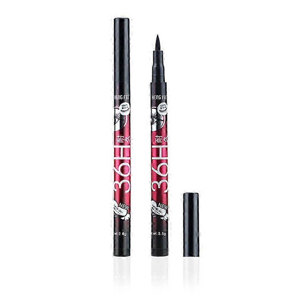 (2 PCS) 1-3X New Hengfei Black 36H Waterproof Pen Precision Liquid Eyeliner Eye Liner MakeUp