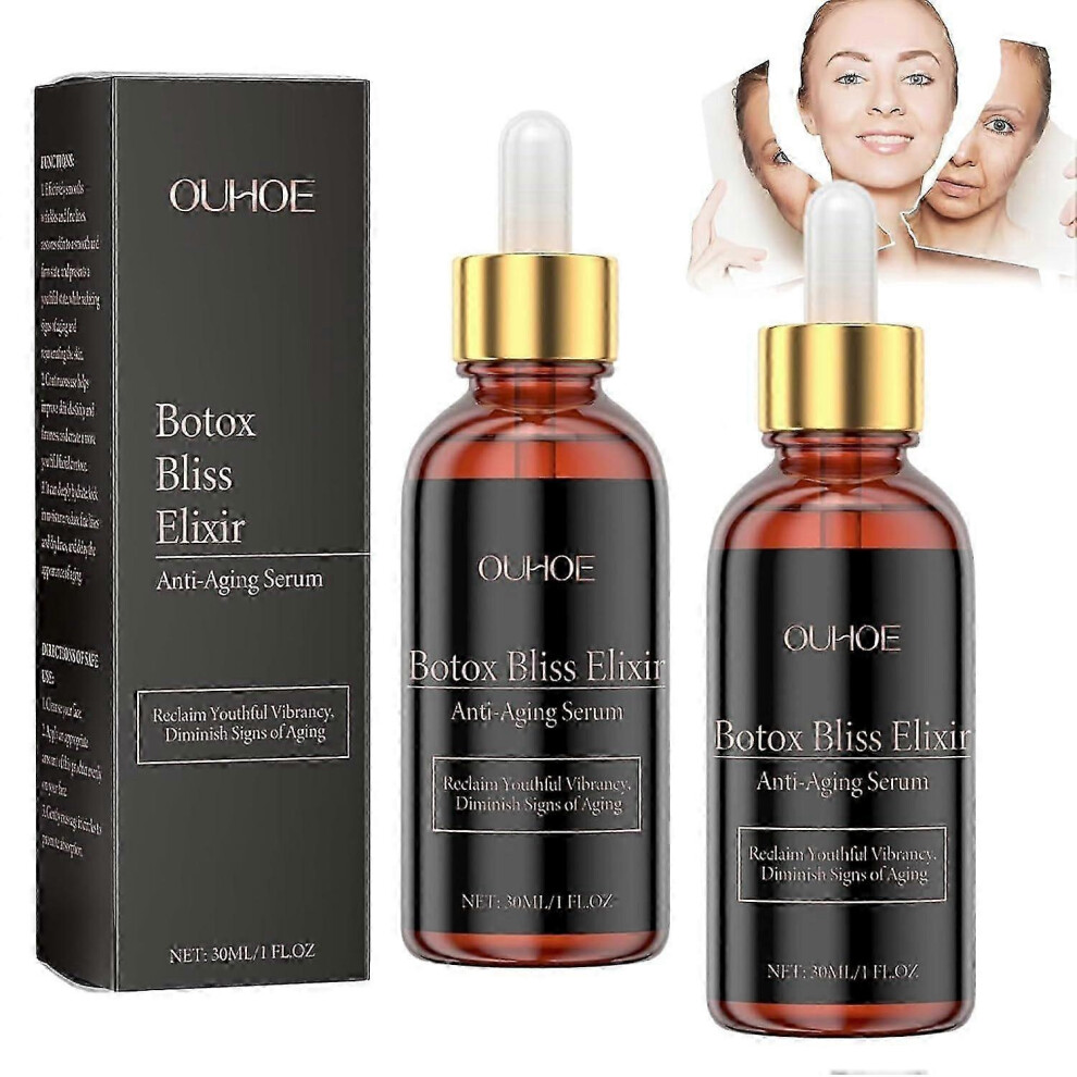 (2pcs) Anti-Aging Serum, Hyaluronic Acid Facial Serum, Face Moisturiser for Women, Moisturizing Anti-wrinkle Serum