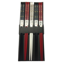 JapanBargain Bambus-Essstbchen, wiederverwendbar, japanische, chinesische, koreanische Holz-Essstbchen, Haarstbchen, 5 Paar, Geschenkset, splmasc