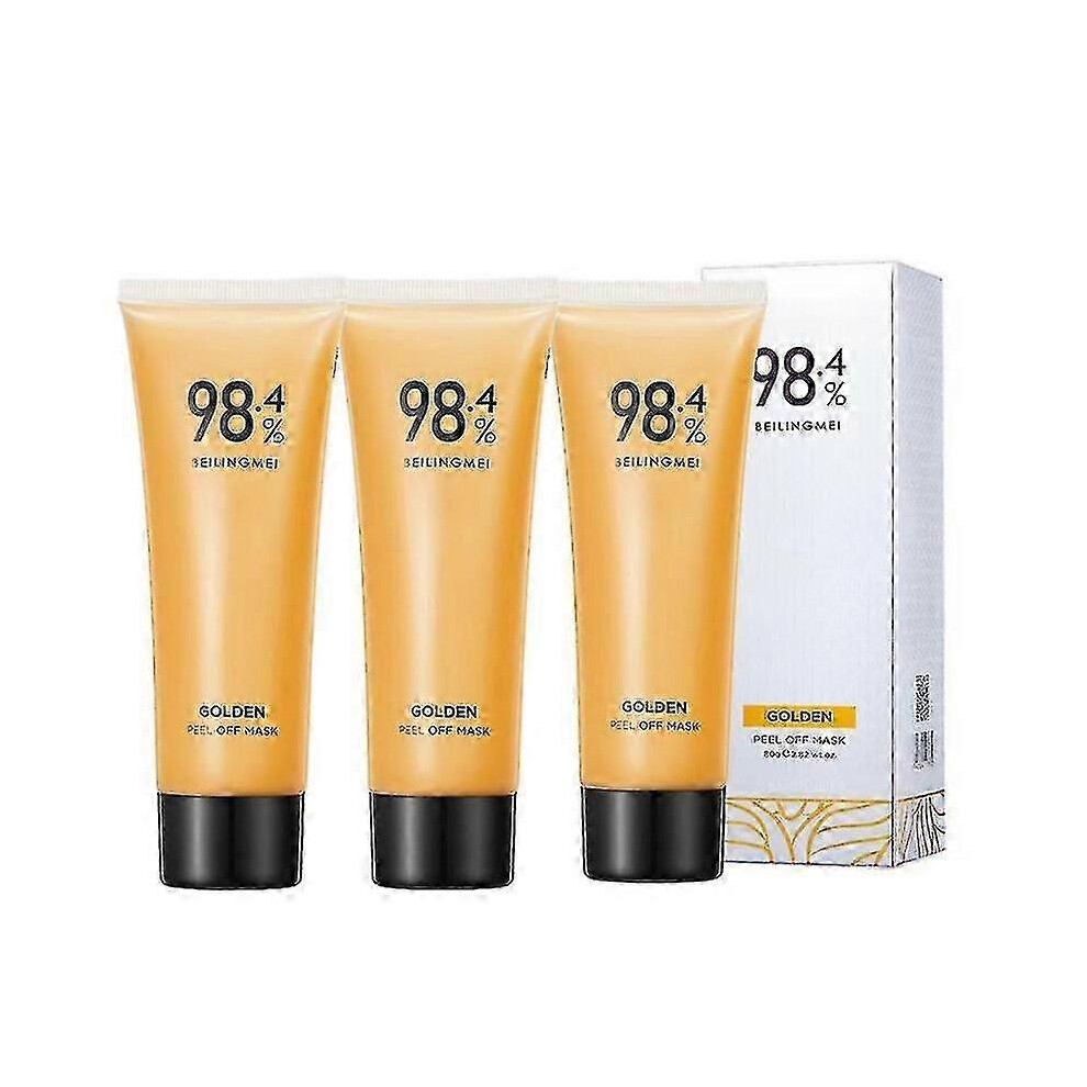 3Pcs Gold Foil Peel-Off Mask - 98.4% Beilingmei Gold Face Mask, for wrinkles