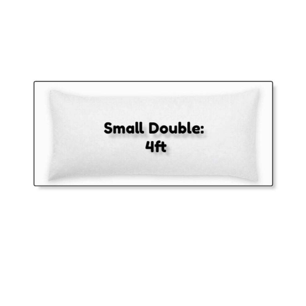 (Small Double 4ft) Bolster Pillow Long Orthopedic Full Body Support Pregnancy Maternity Cushion Extra Fill Comfort in 5 Sizes