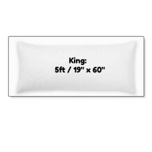 (King 5ft) Bolster Pillow Long Orthopedic Full Body Support Pregnancy Maternity Cushion Extra Fill Comfort in 5 Sizes