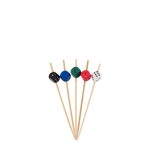 BambooMN 3.9" Διακοσμητικές Ζαριές Bamboo Cocktail Picks για Καταστάσεις και Γιορτές