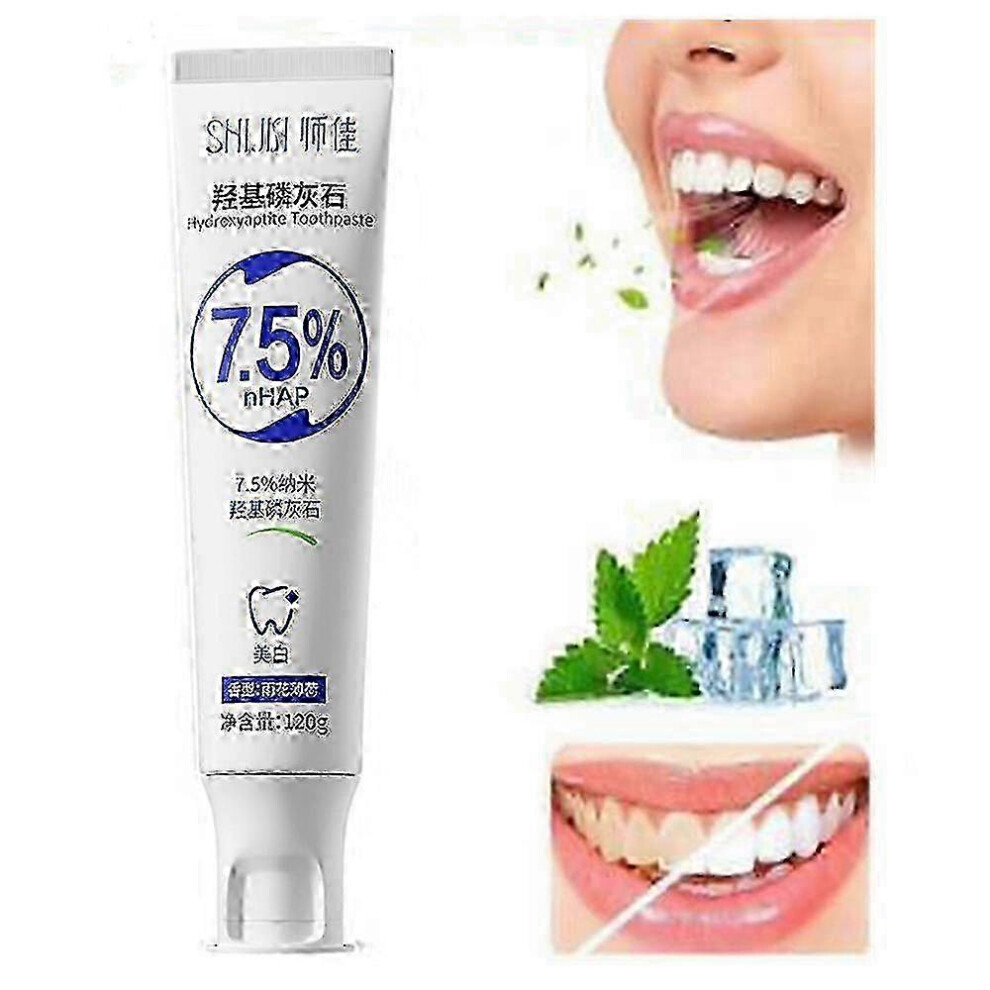 Yellow (1 Pcs) 1-3X 7.5% Hydroxyapatite Toothpaste Remove Tooth Stains For Sensitive Teeth