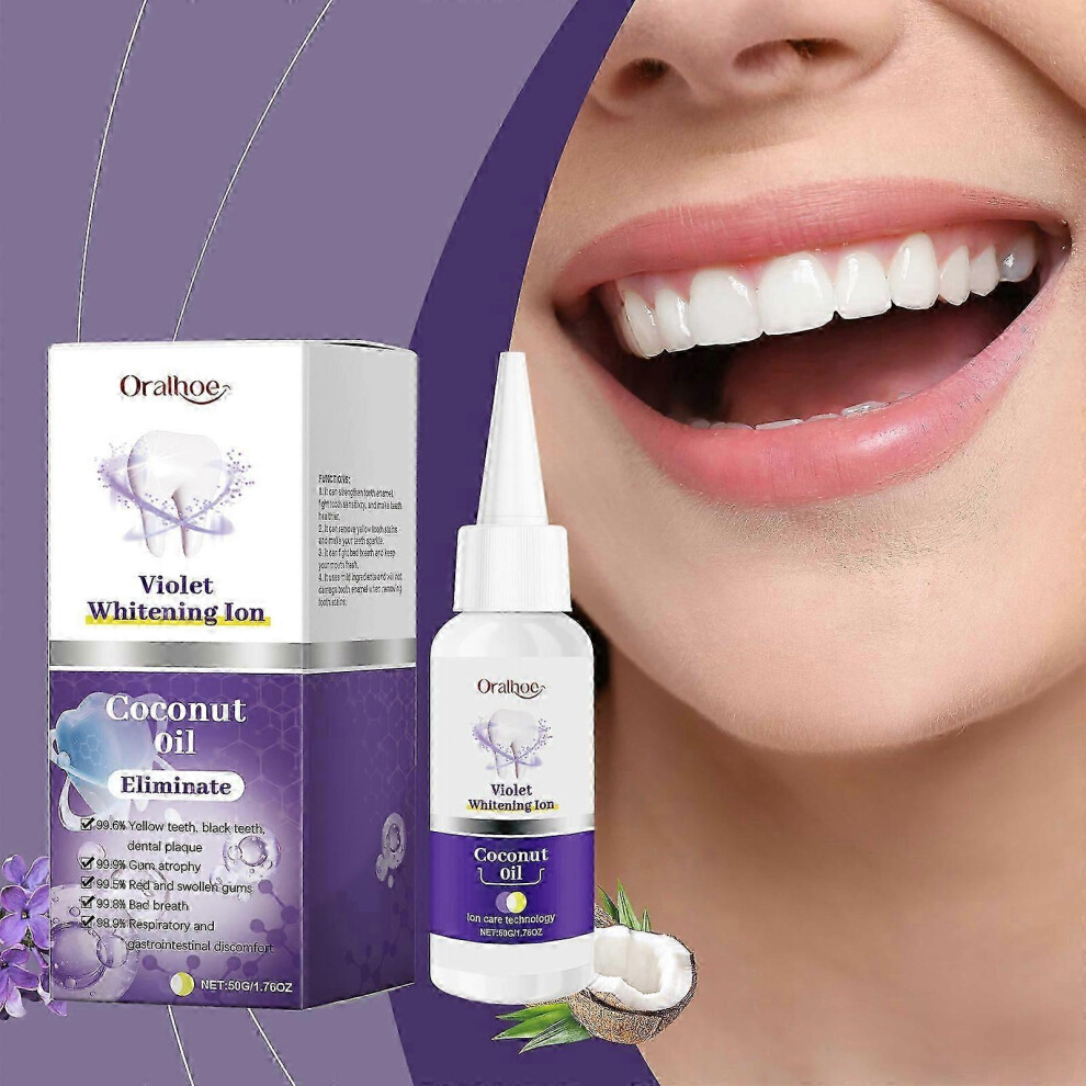 (2Pcs) Whitening Ion Toothpaste, Violet Whitening Ion Toothpaste, Toothpaste For Teeth Whitening, Tooth Stains Purple