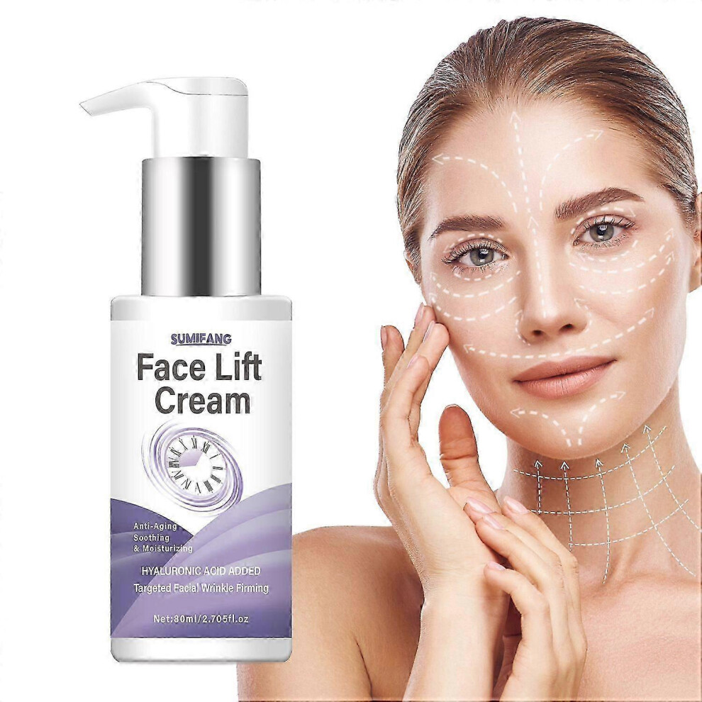 (1PCS) Instant Face Lift Cream with Hyaluronic Acid, Temporary Face Lift Tightening Cream, Anti-aging Serum, Moisturizing&Smoothing Fine Lines and Wrinkles