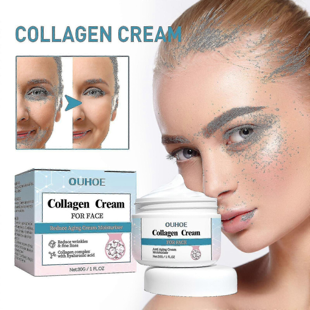 OUHOE Collagen Anti-Wrinkle Cream Fades Fine Lines, Moisturizes, Firms, Softens, and Anti-Aging Skin |  |-6493350272328