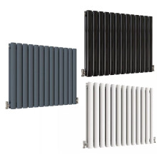 (Anthracite, 600mm x 767mm) Oval Designer Radiator Oval Column Central Heating