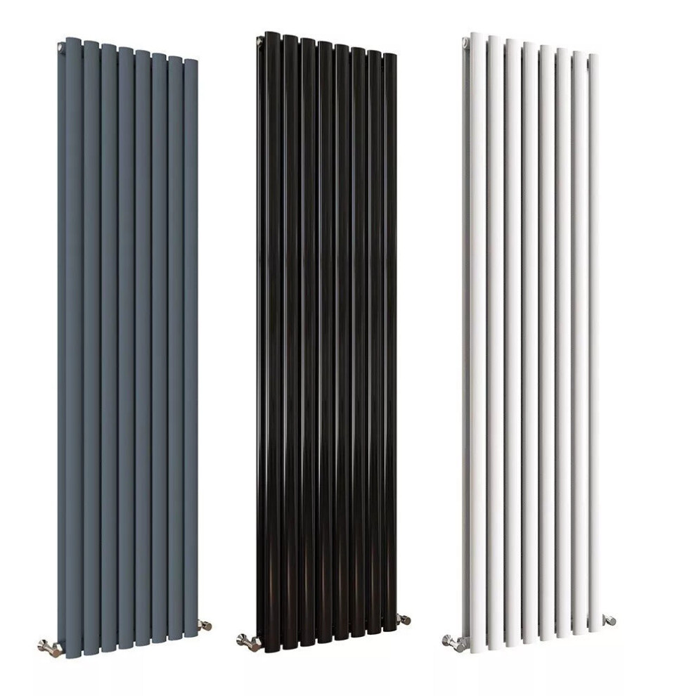 (Anthracite, 1800Mm X 354Mm) Oval Designer Radiator Oval Column Central Heating 5060980489948