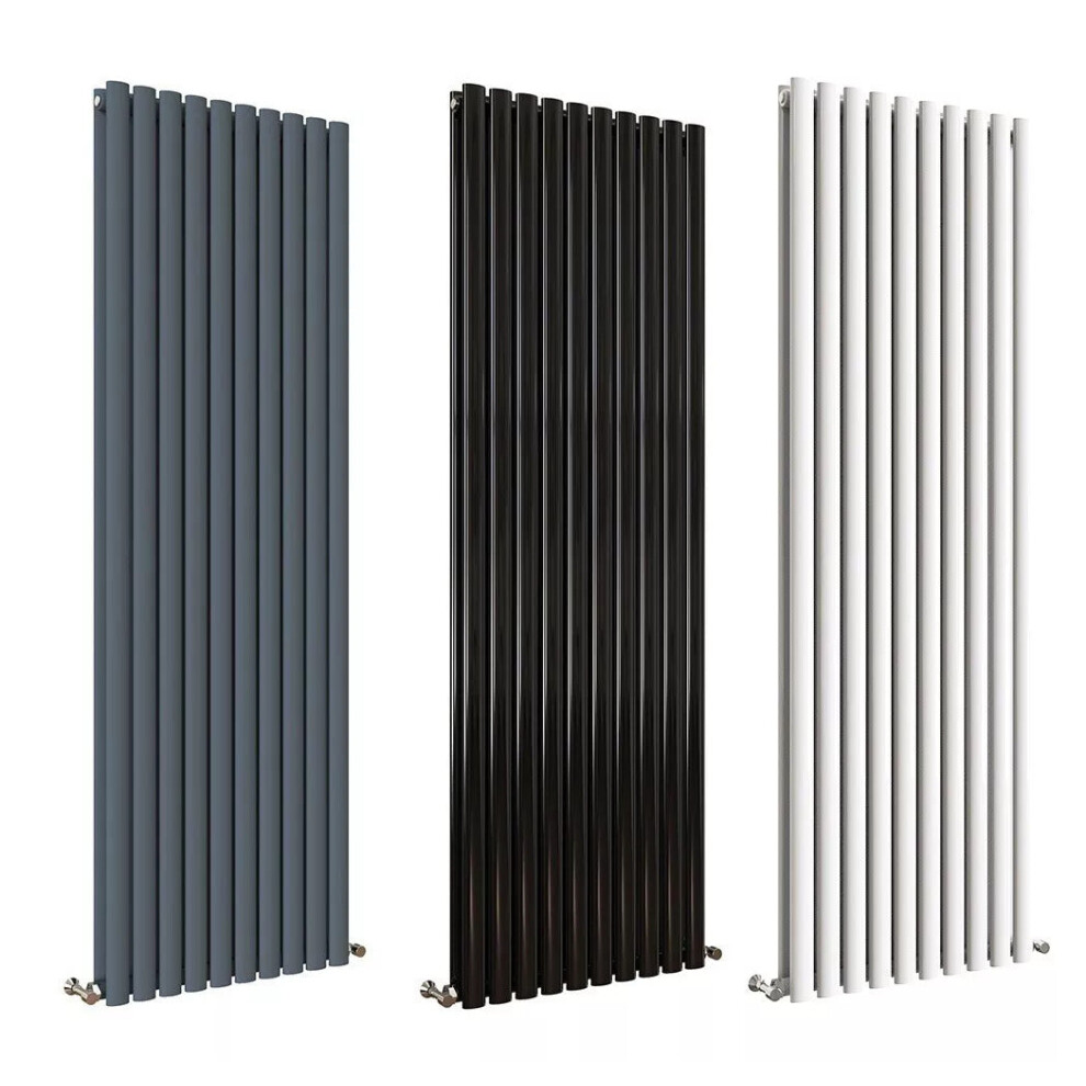 (Anthracite, 1800Mm X 590Mm) Oval Designer Radiator Oval Column Central Heating 5060980489979