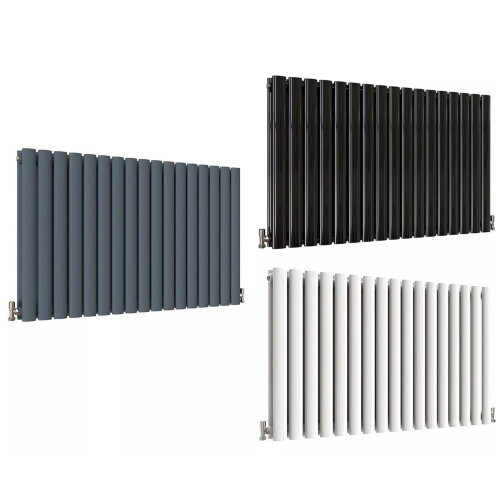 (Anthracite, 600mm x 767mm) Oval Designer Radiator Oval Column Central Heating 2