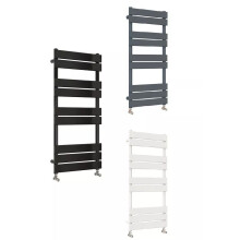 (Anthracite, 1000mm x 450mm) Designer Flat Panel Heated Towel Rail Radiator – Modern Steel Bathroom Warmer
