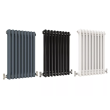 (Anthracite, 600mm x 425mm Double Column) Traditional Radiator - Vertical/Horizontal 2/3 Column Design, Premium Heating