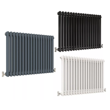 (Anthracite, 600mm x 830mm Double Column) Traditional Radiator - Vertical/Horizontal 2/3 Column Design, Premium Heating