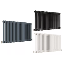 (Anthracite, 600mm x 1010mm Double Column) Traditional Radiator - Vertical/Horizontal 2/3 Column Design, Premium Heating