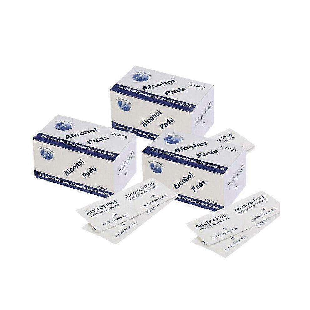 Alcohol Pad Disinfectant Wipes Disinfection Piercing 75% Alcohol Wipe Pad Pack for Glass Nail Sterilization Cotton 100-300pcs