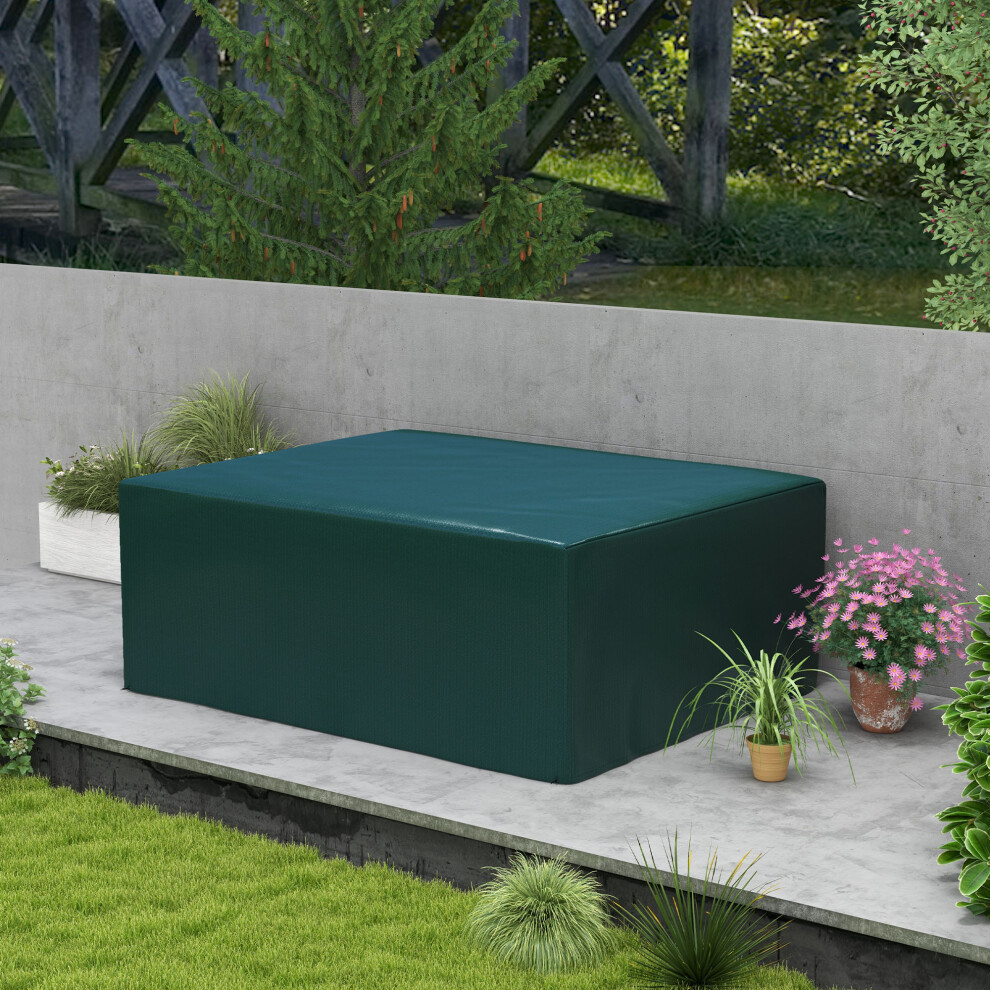Outsunny 235X190x90cm Large Patio Set Outdoor Garden Furniture Cover Green