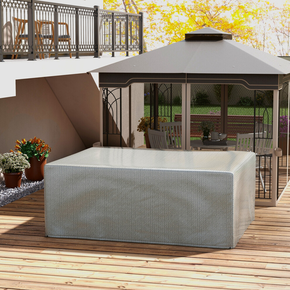 Outsunny 235X190x90cm Large Patio Set Outdoor Garden Furniture Cover Grey