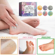 Ximonth 6pcs Foot Bath Bombs, Natural Foot Bath Bombs Gift Set with Essential Oils, Foot Bath Bombs for Women Men Athletes Relaxing Bath 20231120-8097
