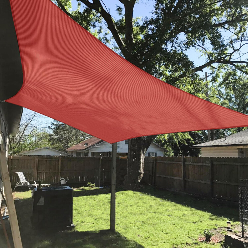 TANG Sunshdes Depot Voile d'ombrage carr    8' x 8' Protection UV pour pergola, porche, terrasse, jardin, activit   s de plein air (rouge)
