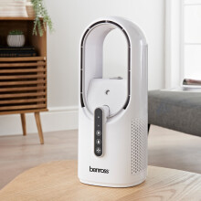 USB Bladeless 3 Speed Fan Humidifier 7 Colour LED Light Mist Spray Cool Air 2200