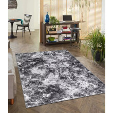 (Grey (Marble Rug), 80 x 300 cm) Modern Large Rugs Living Room Bedroom Hallway Runner Rug