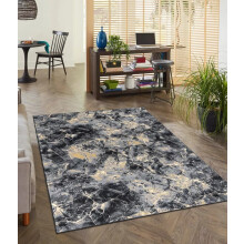 (Ochre (Marble Rug), 60 x 110 cm) Modern Large Rugs Living Room Bedroom Hallway Runner Rug