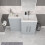 NES Home Nes Home Matte Grey 1100mm RH Freestanding Vanity WC Unit with Basin Flat Pack 4