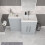 NES Home Nes Home Matte Grey 1100mm RH Freestanding Vanity WC Unit with Basin Flat Pack 3