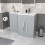 NES Home Nes Home Matte Grey 1100mm RH Freestanding Vanity WC Unit with Basin Flat Pack 1