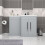 NES Home Nes Home Matte Grey 1100mm RH Freestanding Vanity WC Unit with Basin Flat Pack 2