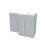 NES Home Nes Home Matte Grey 1100mm RH Freestanding Vanity WC Unit with Basin Flat Pack 6