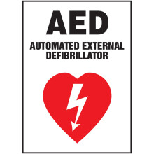 Accuform MFSD402VP Kunststoff-Sicherheitsschild AED AUTOMATISIERT Externe DEFIBRI
