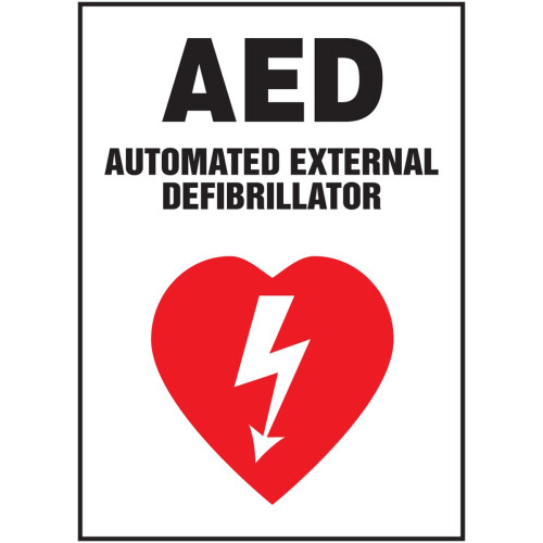 Accuform MFSD402VP Πλαστική Σήμανση Ασφαλείας, AED ΑΥΤΟΜΑΤΟΣ ΕΞΩΤΕΡΙΚΟΣ ΑΦΙΣΤΡΩΤΗΣ