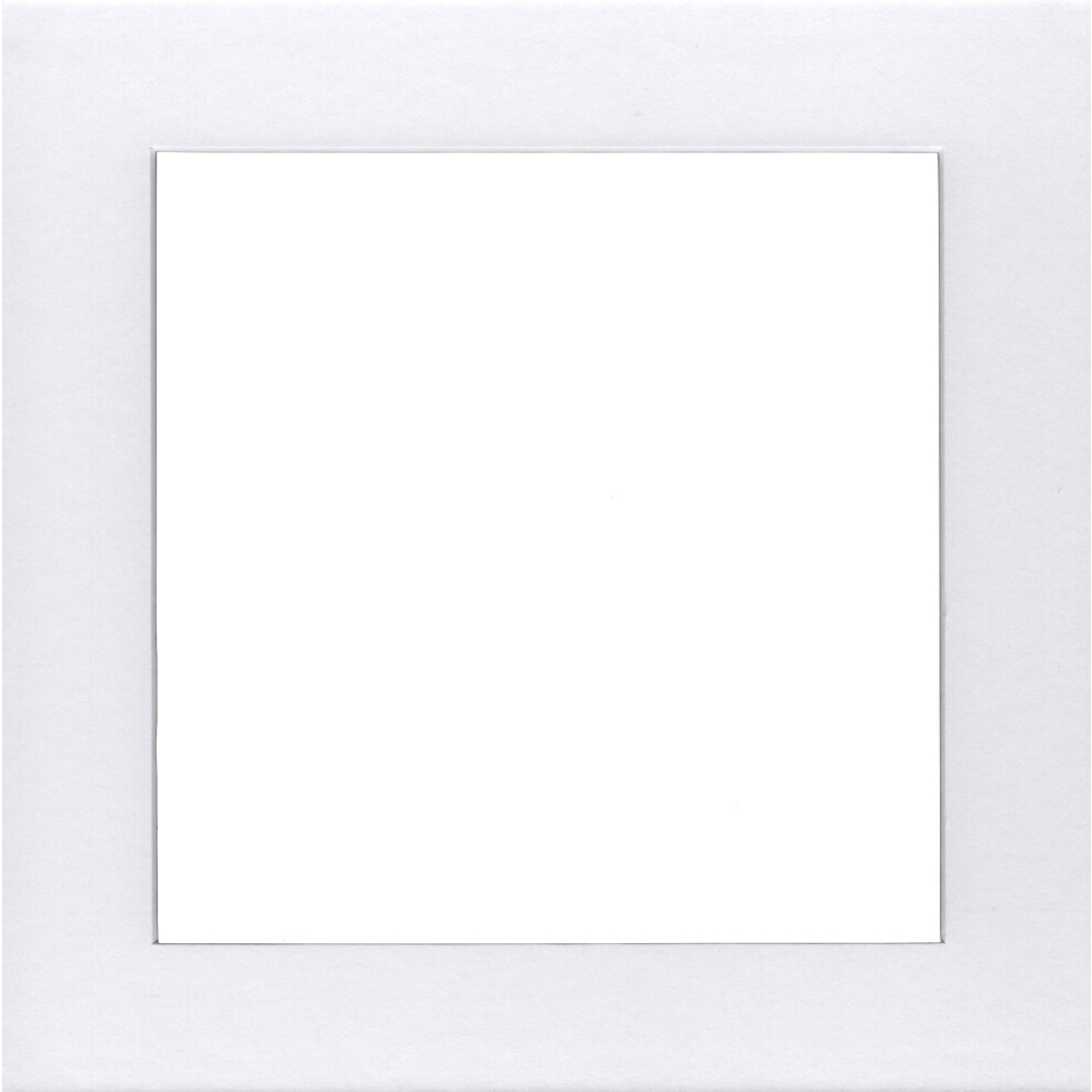 5Er-Pack Quadratische Wei E Bildmatten 16X16 Mit Wei Em Kern, Schr Gschnitt F R-image