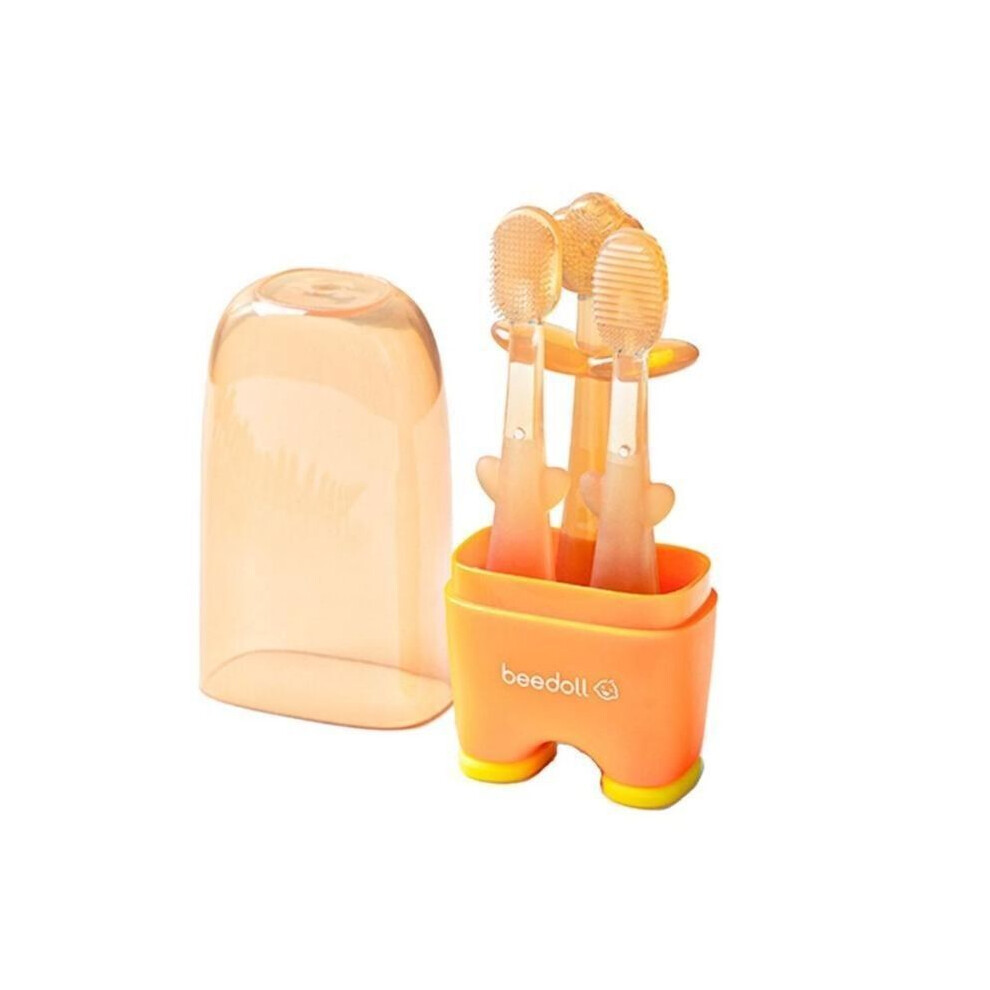 Maxpower Cute Silicone Babies Silicone Toothbrush Pp Tongue Cleaning Children's Toothbrushes Tongue Brush Baby