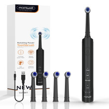 Mornwell T37 Rotation Electric Sonic Toothbrush USB Rechargeable Waterproof Electronic Tooth Brushes 4 Replacement