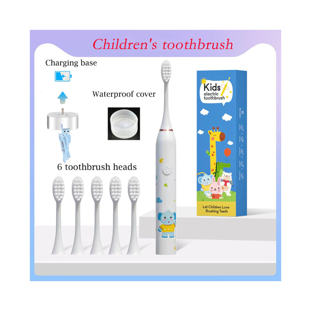 Maxpower Children Sonic Electric Toothbrush Cartoon Pattern For Kids With Replace The Tooth Brush Head Ultrasonic Toothbrush