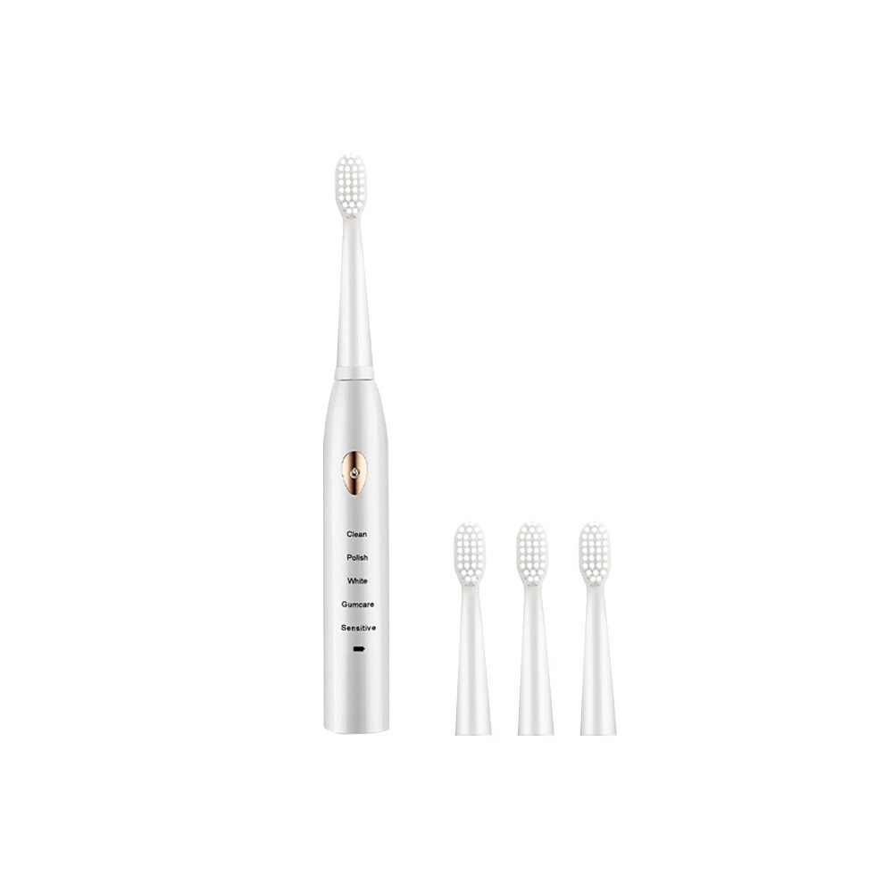 Maxpower Black/White Jianpai Adult Classic Acoustic Electric Toothbrush Adult 5-Gear Mode Usb Charging Ipx7 Waterproof