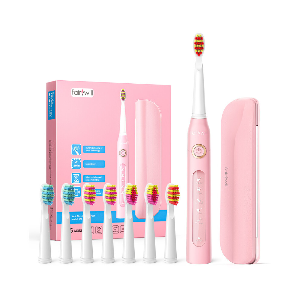 Maxpower Fairywill Fw-507 Sonic Electric Toothbrush 5 Modes Usb Charger Tooth Brushes Replacement Timer Sonic Toothbrush