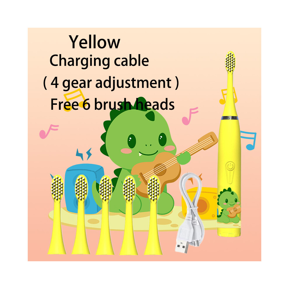 Maxpower Usb Sonic Children Electric Toothbrush Rechargeable Colorful Cartoon Brush Kids Automatic Ipx7 Waterproof With