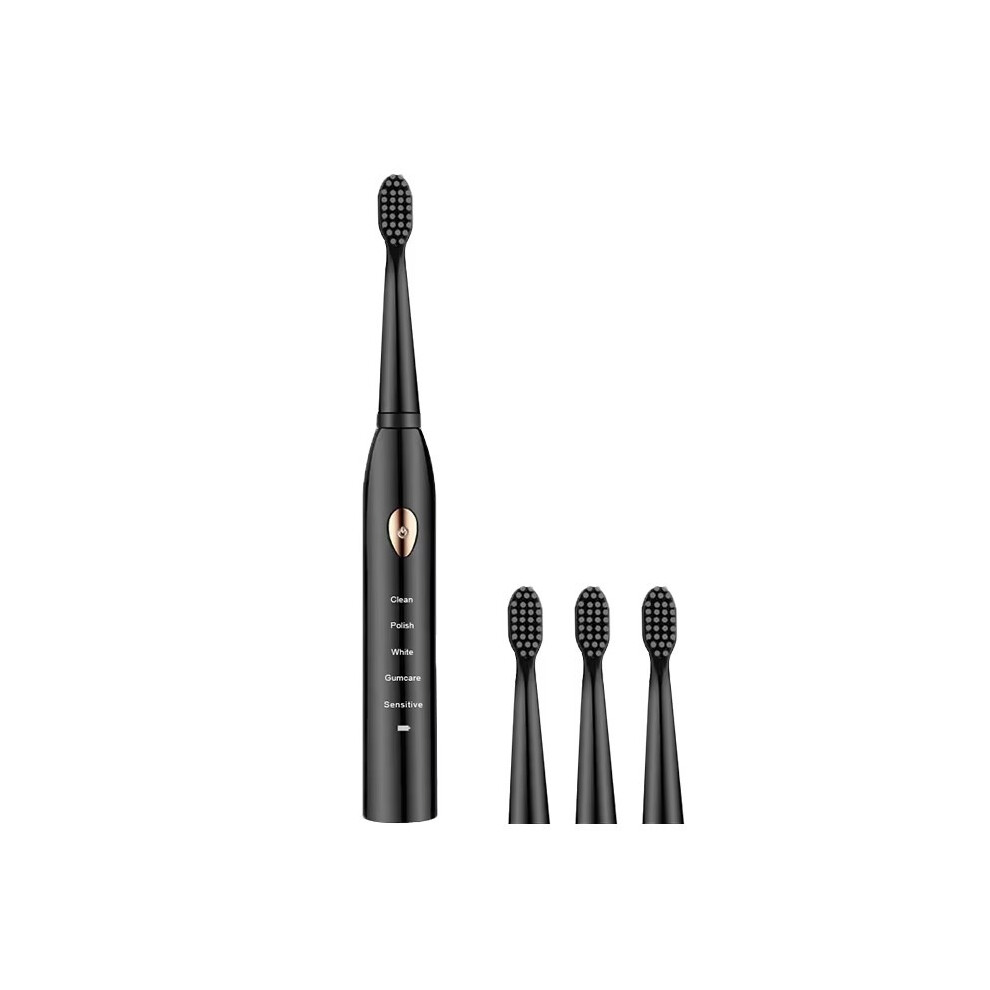 Maxpower Jianpai Classic Acoustic Electric Toothbrush Men Women Adult 5-Gear Mode Usb Charging Ipx7 Waterproof Black/White