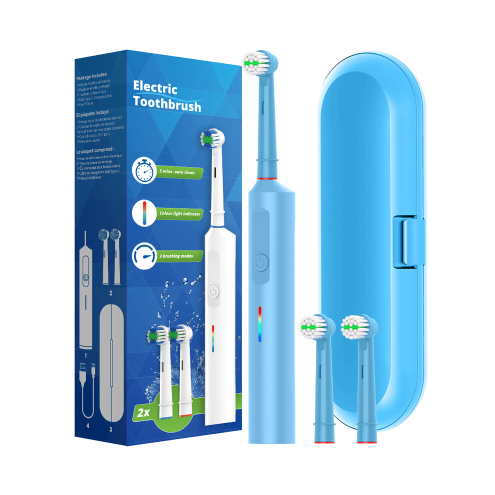 Maxpower Intelligent Rotating Electric Toothbrush, Rechargeable Rotary Toothbrushes Compatible With Oral B Braun Replacement