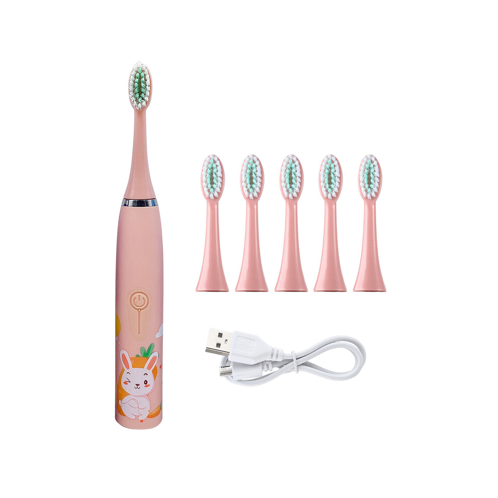 Maxpower Children Electric Toothbrush With Replace Brush Heads Kids Cartoon Toothbrush Ultrasonic Sonic Electric Toothbrush