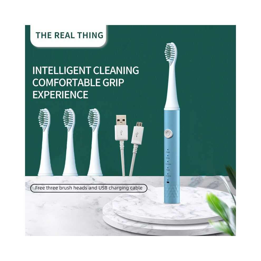 Maxpower Blue/Pink Jianpai Adult Sonic Electric Toothbrush Adult 5-Gear Mode Usb Charging Ipx7 Waterproof Sonic Electric