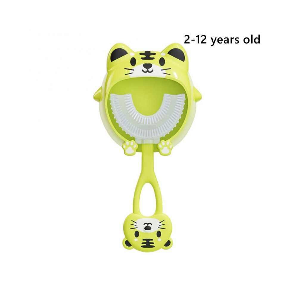 Baby Toothbrush Children 360 Degree U-Shaped Children's Teeth Oral Care Cleaning Brush Soft Silicone Toothbrush Maxpower