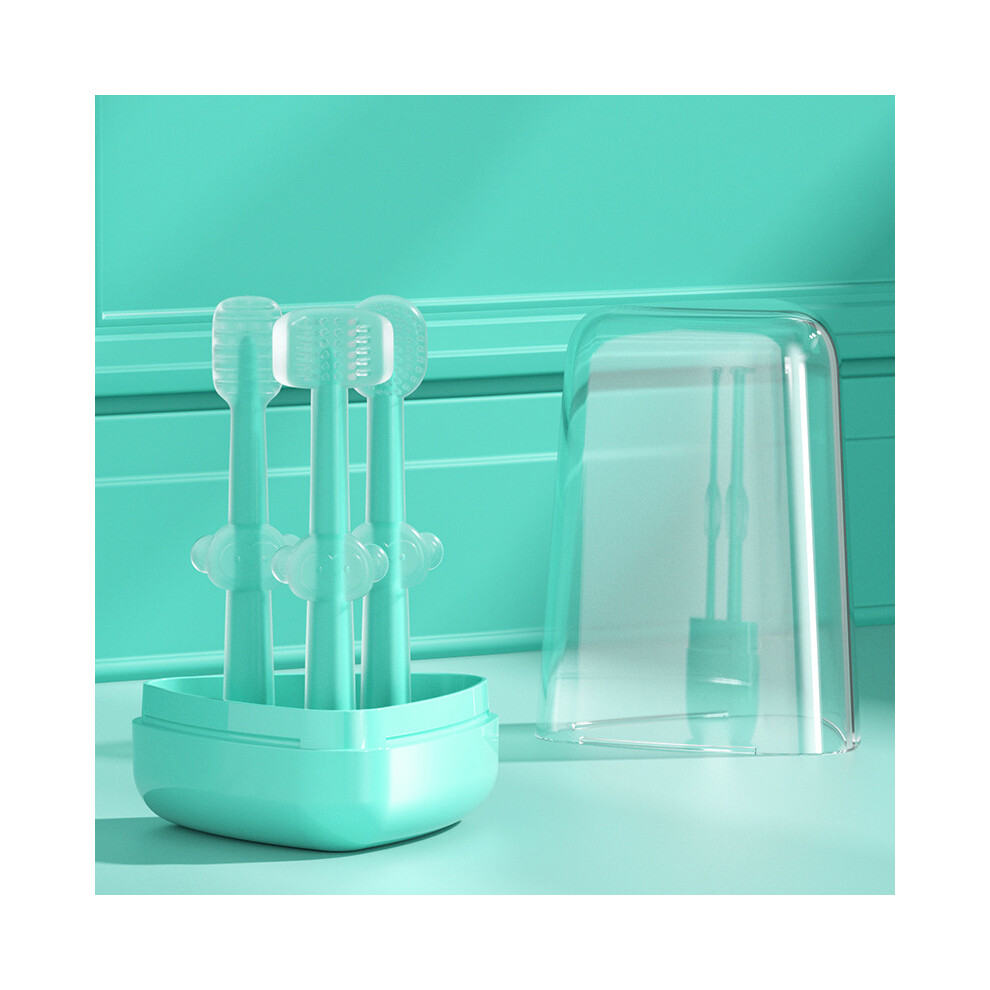 Maxpower Baby Soft Bristle Toothbrush Silicone Tongue Brush Infant Toddler Oral Care Toothbrush Training Teeth Brush With